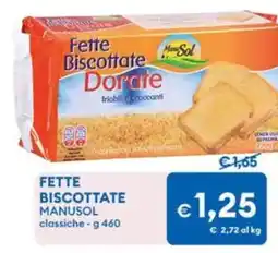MD Discount Fette biscottate manusol offerta