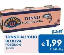 MD Discount Tonno all'olio di oliva Poseidon offerta