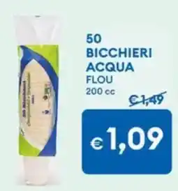 MD Discount 50 bicchieri acqua Flou offerta