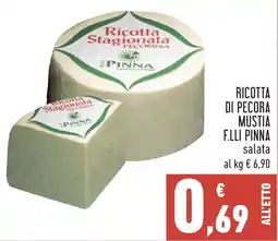 Conad Ricotta di pecora mustia F.lli pinna offerta