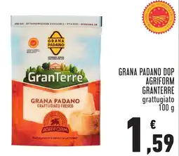 Conad Grana padano dop agriform Granterre offerta