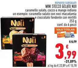 Conad Mini stecco gelato Nuii offerta
