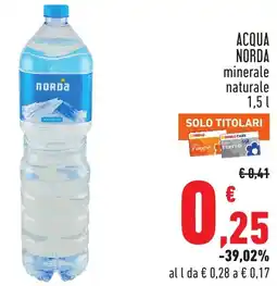 Conad Acqua norda minerale naturale offerta