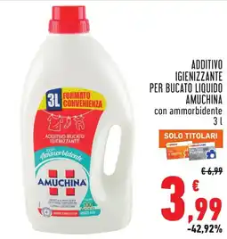 Conad Additivo igienizzante per bucato liquido Amuchina offerta