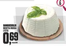 Coop SANGUEDOLCE RICOTTA FRESCA offerta
