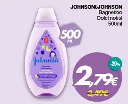Franzy's Johnson&Johnson Bagnetto Dolci notti offerta