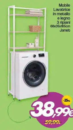 Franzy's Mobile Lavatrice in metallo e legno Janet offerta