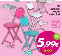 Franzy's Sgabello Heart FZ offerta