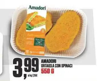 Coop Amadori Ortaiola con Spinaci offerta