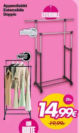Franzy's Appendiabiti Estensibile Doppio offerta