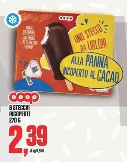 Coop co-op uno stecco da urlo alla panna ricoperto al cacao offerta