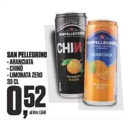 Coop San Pellegrino Aranciata Chinò Limonata Zero offerta