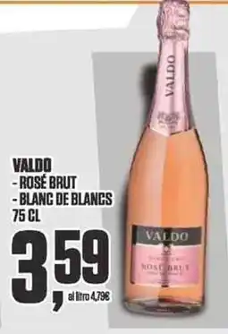 Coop VALDO - ROSÉ BRUT - BLANC DE BLANCS offerta