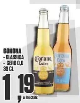 Coop Corona Classica Cero 0,0 offerta