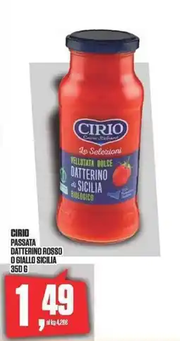 Coop CIRIO PASSATA DATTERINO ROSSO O GIALLO SICILIA offerta