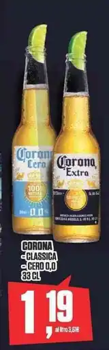 Coop Corona Classica Cero 0,0 offerta