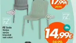 Franzy's FZ Sedia Stripe senza braccioli offerta