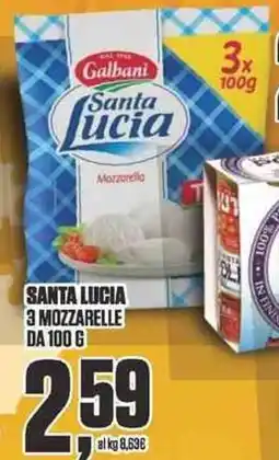 Coop Santa lucia 3 mozzarelle offerta