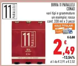 Conad BIRRA 11 PARALLELI CONAD offerta