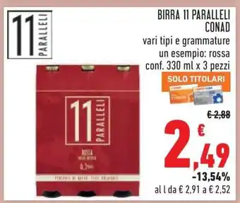 Conad BIRRA 11 PARALLELI CONAD offerta
