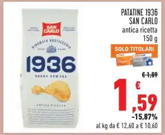 Conad PATATINE 1936 SAN CARLO offerta