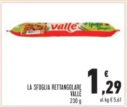 Conad LA SFOGLIA RETTANGOLARE VALLÉ offerta