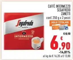 Conad CAFFÈ INTERMEZZO SEGAFREDO ZANETTI offerta