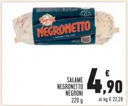 Conad Salame Negronetto Negroni offerta
