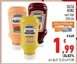 Conad Salsa HEINZ offerta