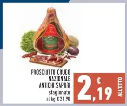 Conad PROSCIUTTO CRUDO NAZIONALE ANTICHI SAPORI offerta