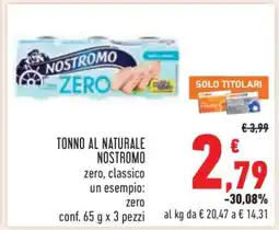 Conad TONNO AL NATURALE NOSTROMO offerta