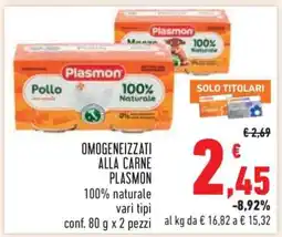 Conad Omogeneizzati alla carne Plasmon offerta