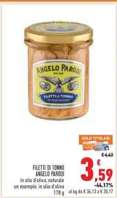 Conad Filetti di Tonno Angelo Parodi offerta