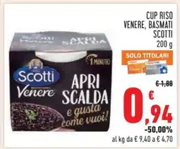 Conad CUP RISO VENERE, BASMATI SCOTTI offerta