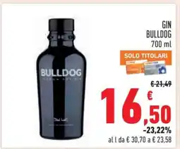 Conad GIN BULLDOG 700 ml offerta