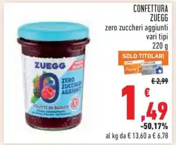 Conad Confettura ZUEGG offerta