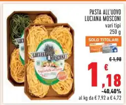 Conad Pasta all'uovo Luciana Mosconi offerta