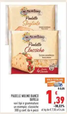Conad PIADELLE MULINO BIANCO BARILLA offerta