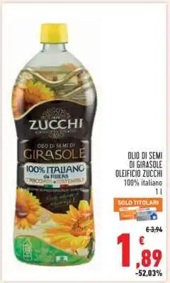 Conad OLIO DI SEMI DI GIRASOLE OLEIFICIO ZUCCHI offerta