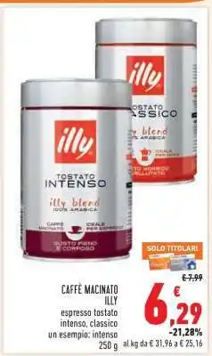 Conad Caffè Macinato Illy offerta