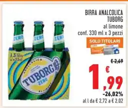 Conad BIRRA ANALCOLICA TUBORG offerta