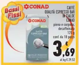 Conad Caffè Qualità Espresso Bar in Cialde Conad offerta