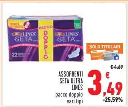 Conad Assorbenti Seta Ultra Lines offerta