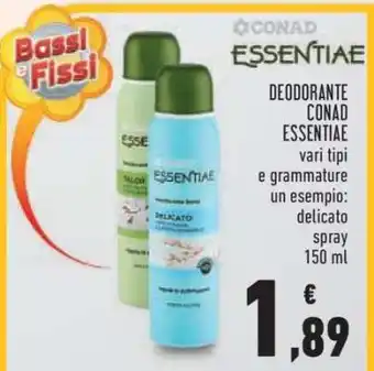 Conad Deodorante CONAD Essentiae offerta