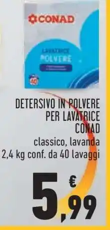 Conad Detersivo in polvere per lavatrice CONAD offerta