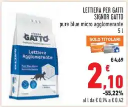 Conad LETTIERA PER GATTI SIGNOR GATTO offerta