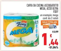 Conad Carta da cucina asciugatutto Mega, Asso Ultra Foxy offerta