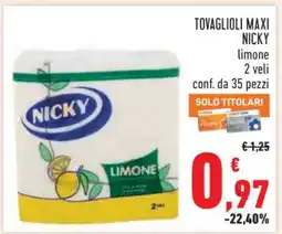 Conad TOVAGLIOLI MAXI NICKY offerta
