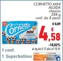 Conad CORNETTO MINI ALGIDA classico offerta