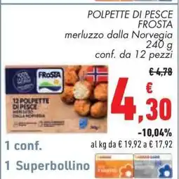 Conad POLPETTE DI PESCE FROSTA offerta